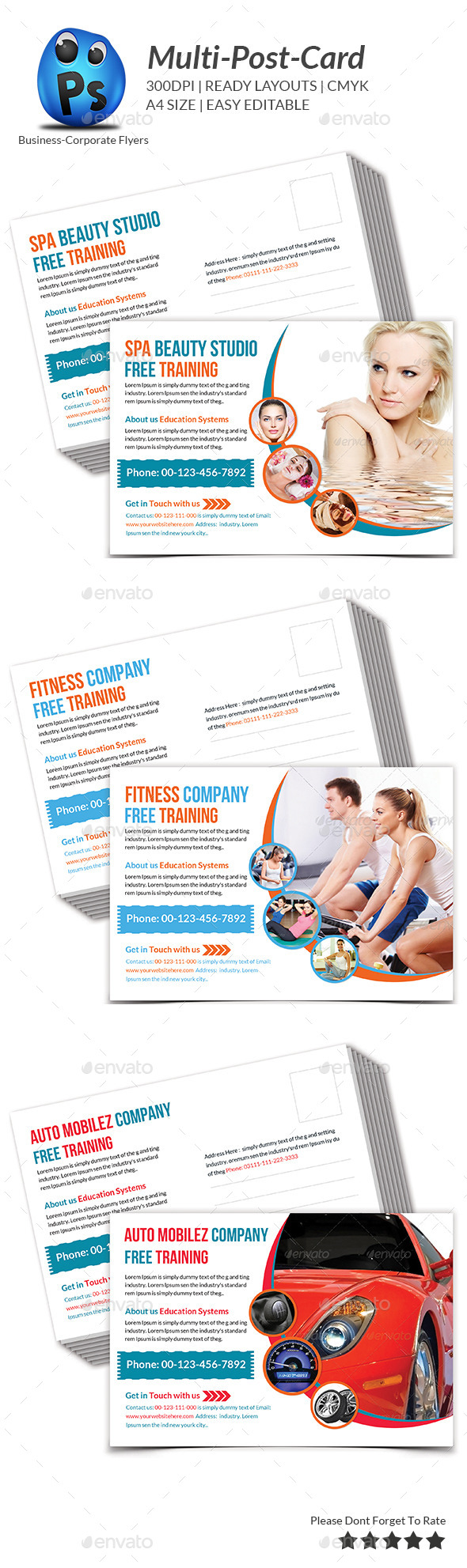 GraphicRiver Multipurpose Business Postcard Template 9272327 GraphicRiver Multipurpose Business Postcard Template 9272327