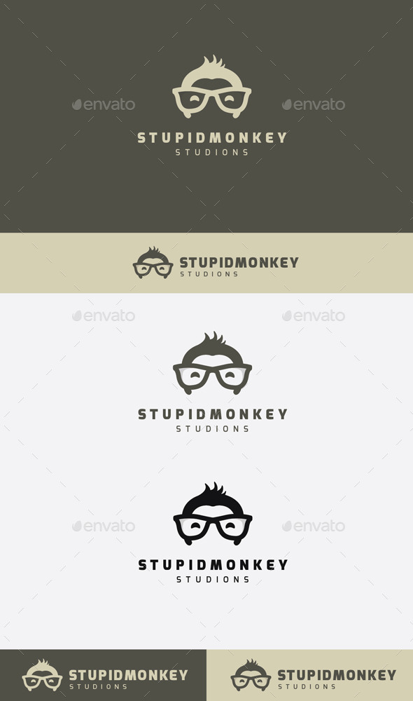 GraphicRiver Stupid Monkey Logo 9272487 GraphicRiver Stupid Monkey Logo 9272487