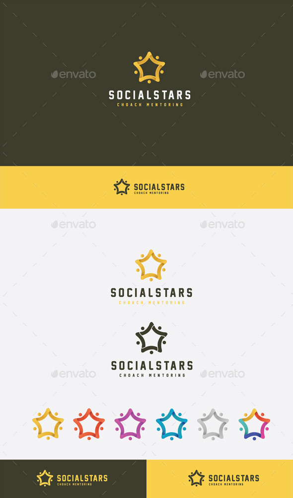 GraphicRiver Social Stars Logo 9272857 GraphicRiver Social Stars Logo 9272857