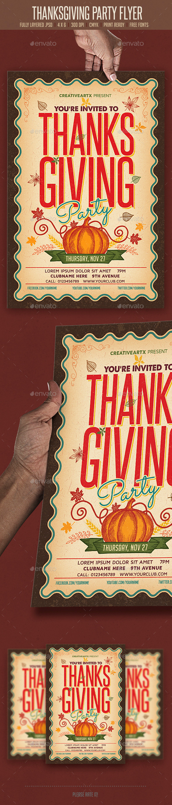 GraphicRiver Thanksgiving Party Flyer 9273175 GraphicRiver Thanksgiving Party Flyer 9273175