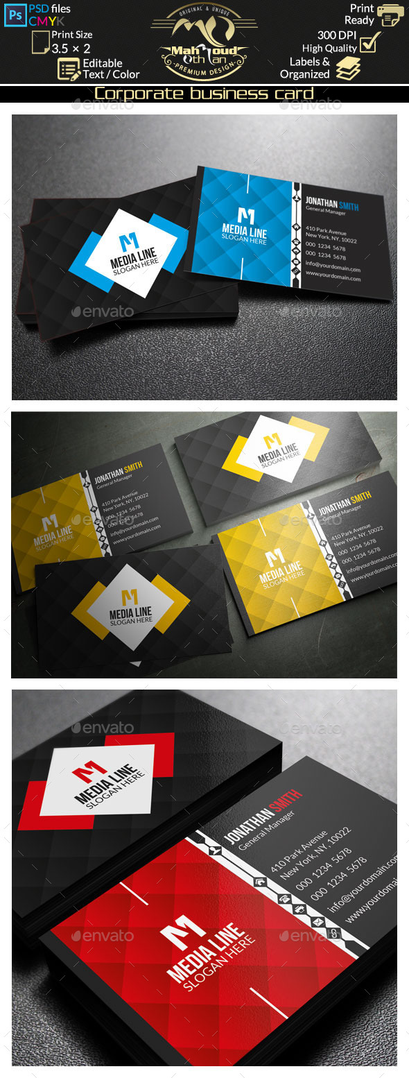 GraphicRiver Corporate Business Card 9273640 GraphicRiver Corporate Business Card 9273640