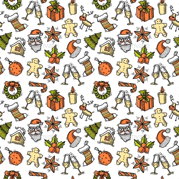 Christmas Seamless Pattern Color (Christmas)