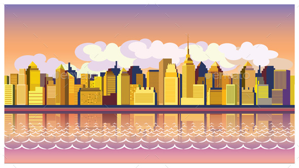 GraphicRiver Morning City 9275936 GraphicRiver Morning City 9275936
