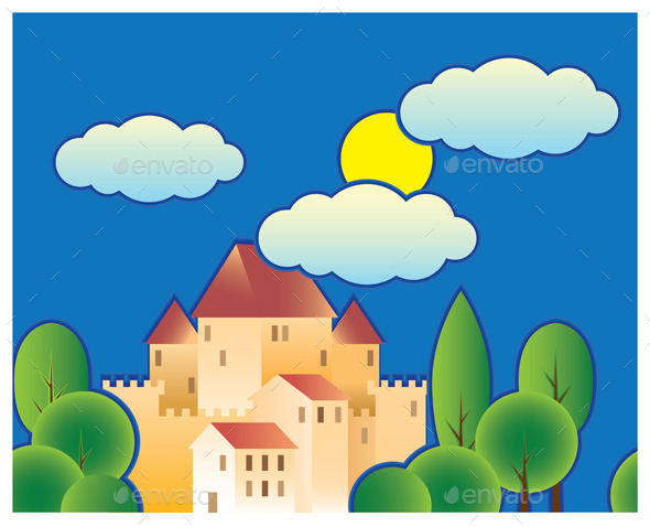 GraphicRiver Fairy Tale Castle 9276083 GraphicRiver Fairy Tale Castle 9276083