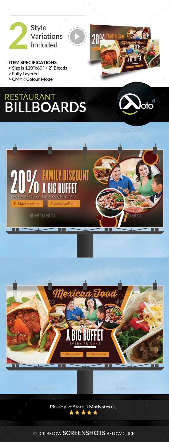 GraphicRiver Mexican Restaurant Promotion Billboard 9234479 GraphicRiver Mexican Restaurant Promotion Billboard 9234479