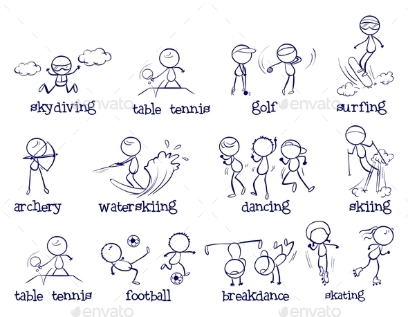 Sports Doodle Set (People)