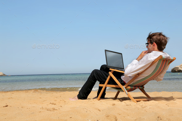 Working at the beach (Misc) Photo Download