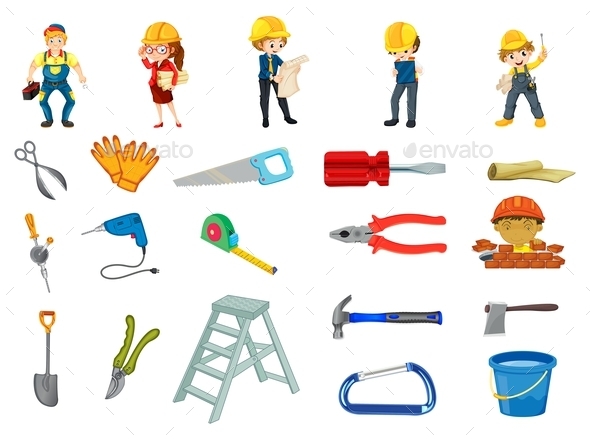 Construction Worker Set (Man-made Objects)