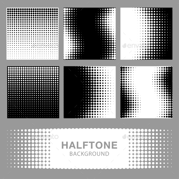 Set of Abstract Halftone Backgrounds (Miscellaneous)