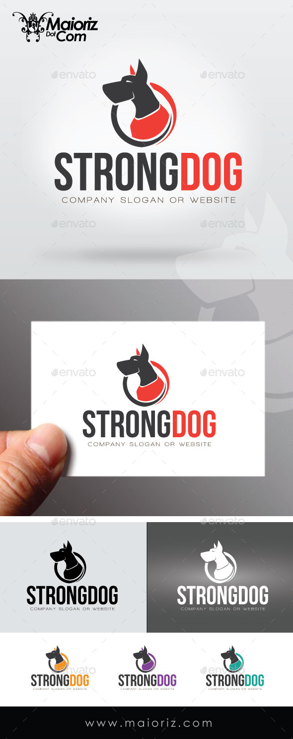 Strong Dog Logo Template