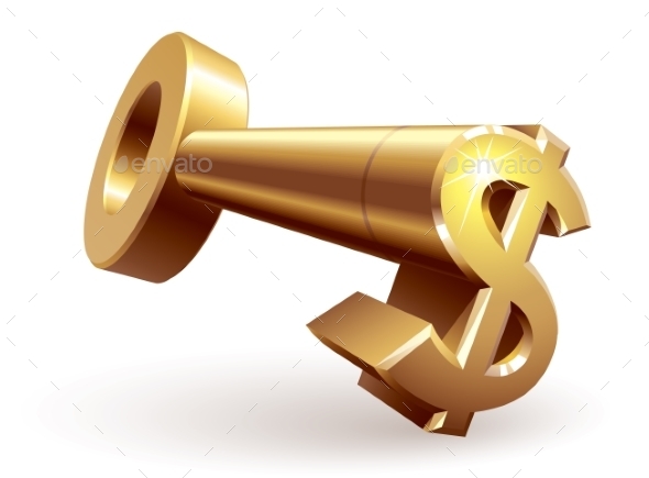 GraphicRiver Gold Dollar Key 9278310 GraphicRiver Gold Dollar Key 9278310