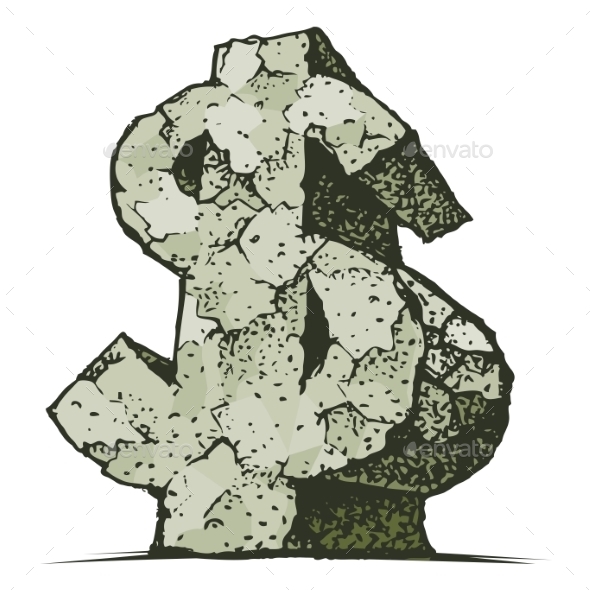 GraphicRiver Stone Dollar Sign 9278341 GraphicRiver Stone Dollar Sign 9278341