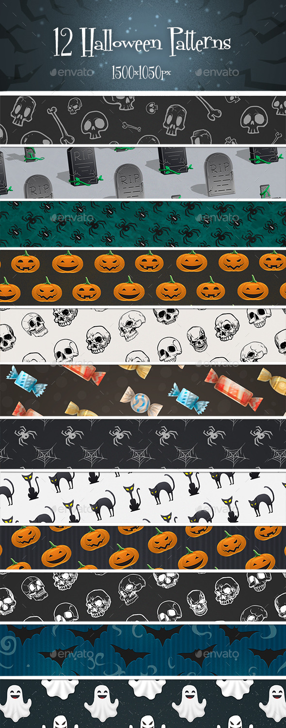 12 Halloween Patterns 12 Halloween Patterns