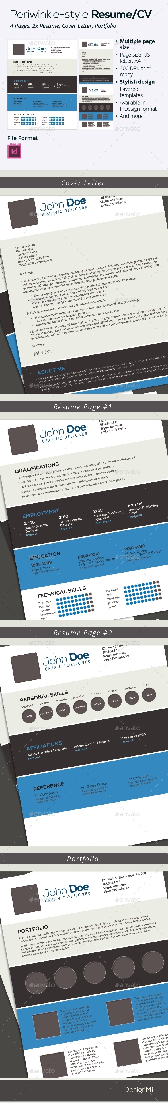 GraphicRiver Azul Style Resume CV 9236895 GraphicRiver Azul Style Resume CV 9236895