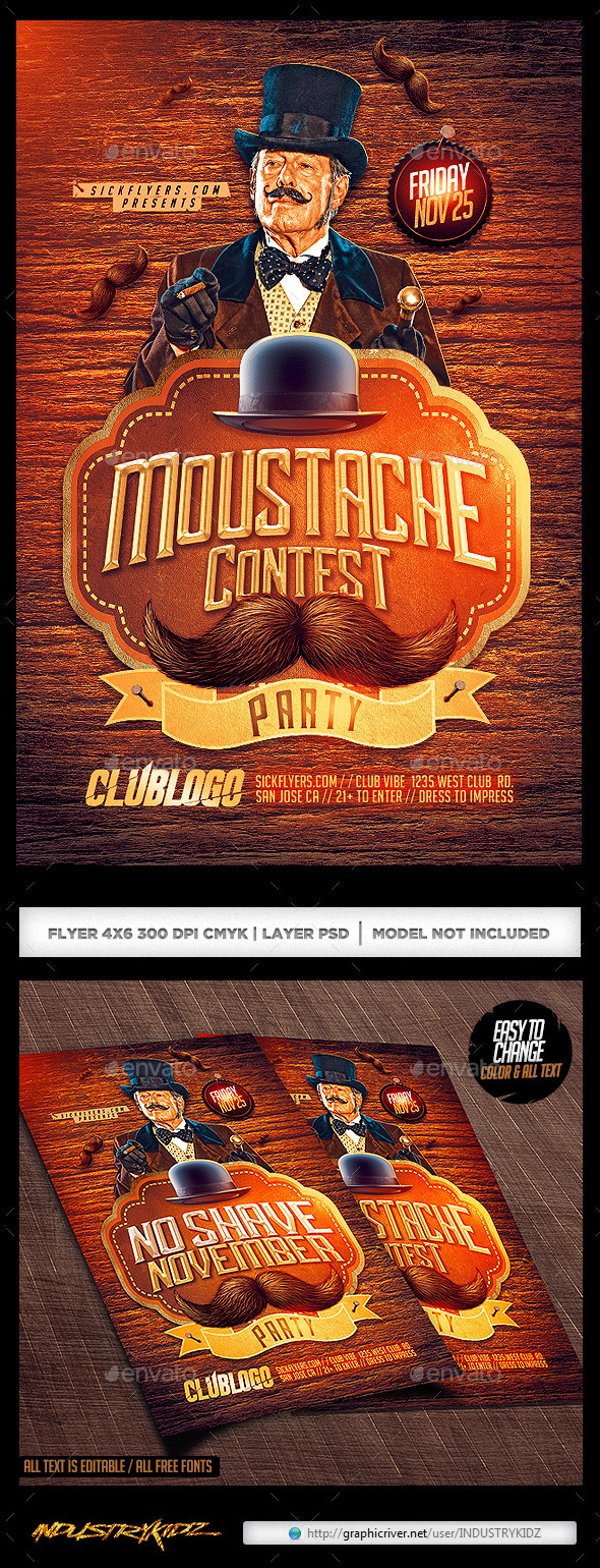 GraphicRiver Movember Flyer 9239984 GraphicRiver Movember Flyer 9239984