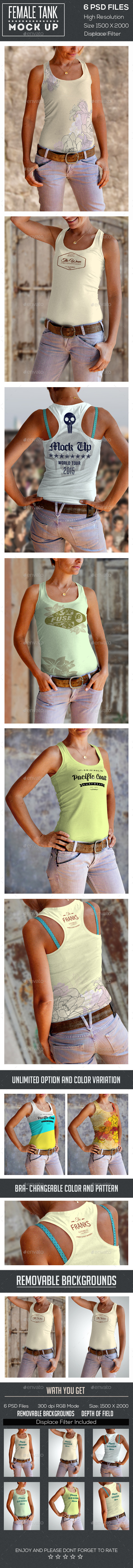 GraphicRiver Female Tank Mock Up 9280567 GraphicRiver Female Tank Mock Up 9280567
