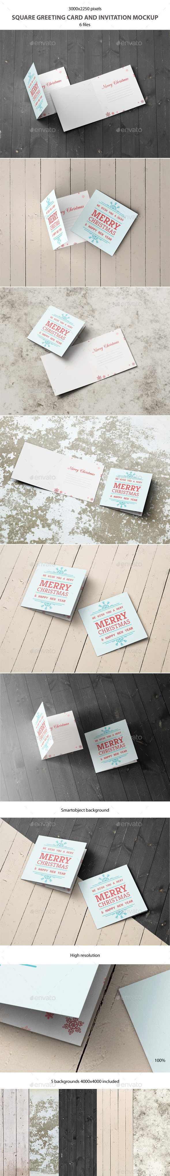 GraphicRiver Square Greeting Card and Invitation Mockup 9284803 GraphicRiver Square Greeting Card and Invitation Mockup 9284803