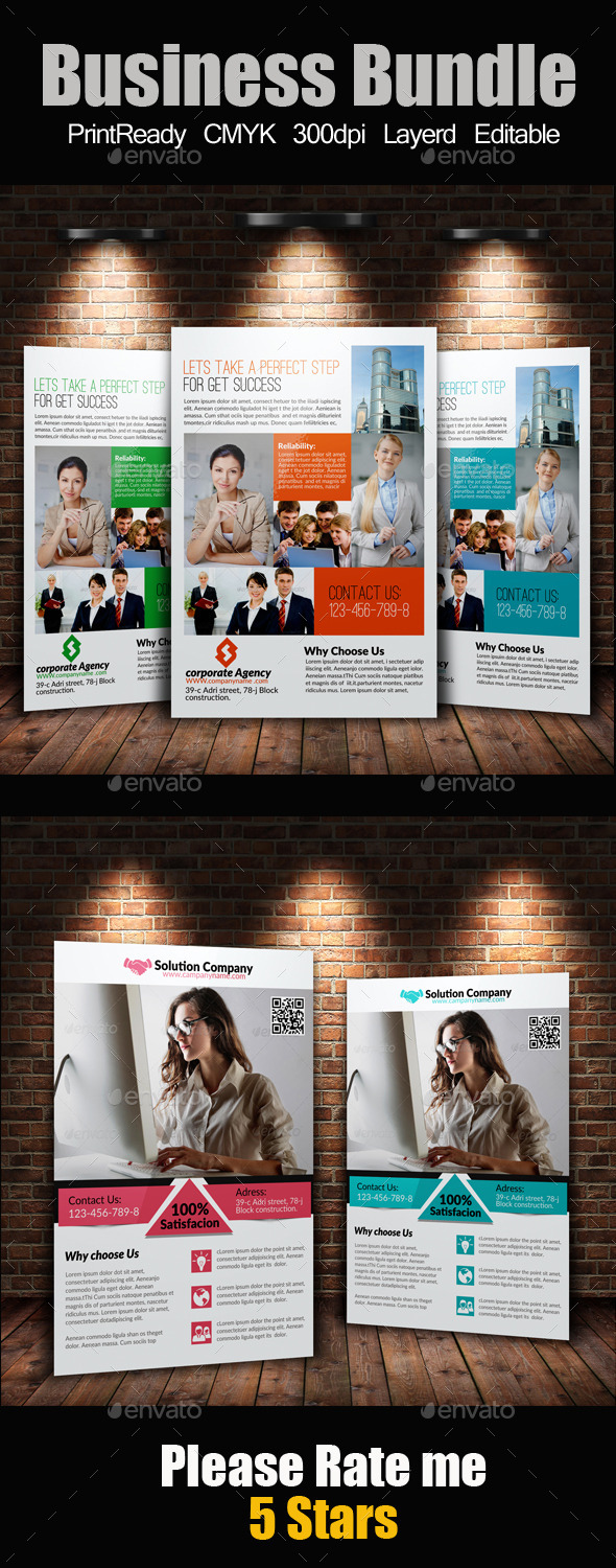 GraphicRiver A4 Business Flyers Bundle 9286306 GraphicRiver A4 Business Flyers Bundle 9286306