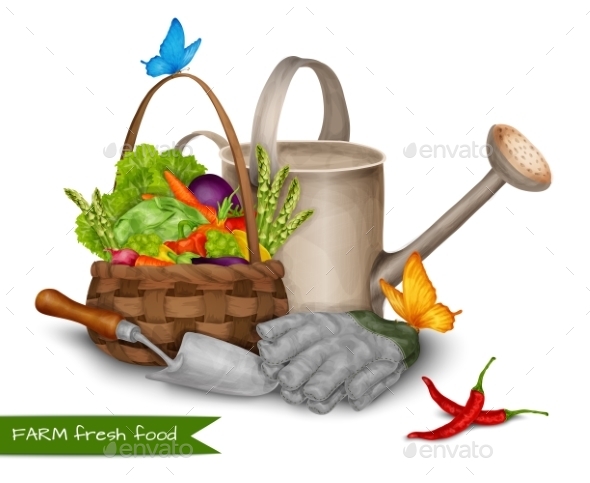 Farm Fresh Food Concept (Objects)