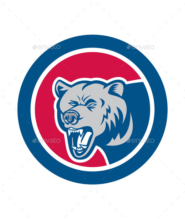 GraphicRiver Grizzly Bear Head Side Circle Retro 9288070 GraphicRiver Grizzly Bear Head Side Circle Retro 9288070