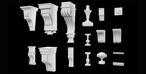3DOcean Architectural Retro Ornaments & Old Style Decors 9288589 3DOcean Architectural Retro Ornaments & Old Style Decors 9288589