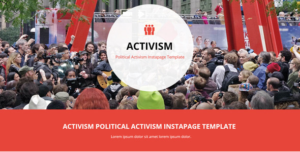 Activism - Political Activism Instapage Template