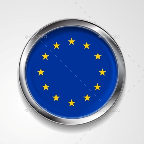 European Union Metal Button Flag (Backgrounds)