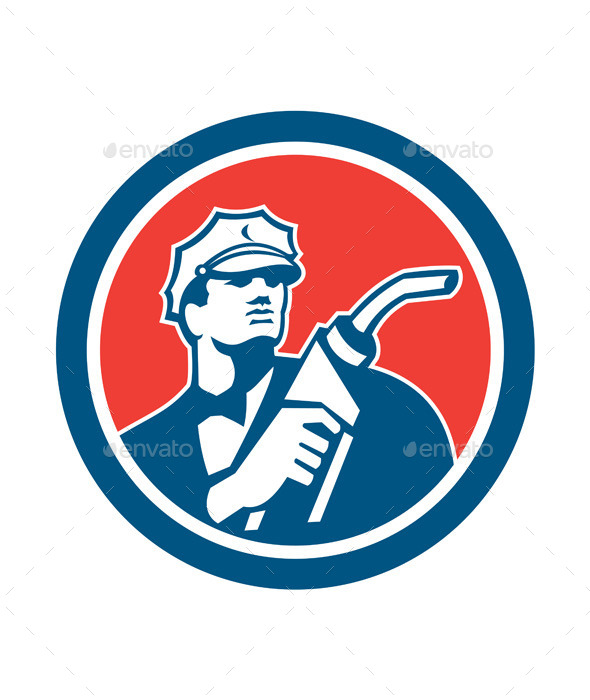 GraphicRiver Gasoline Attendant Fuel Pump Nozzle Circle Retro 9290564 GraphicRiver Gasoline Attendant Fuel Pump Nozzle Circle Retro 9290564