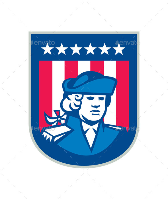 GraphicRiver American Patriot Head Bust Shield Retro 9290691 GraphicRiver American Patriot Head Bust Shield Retro 9290691