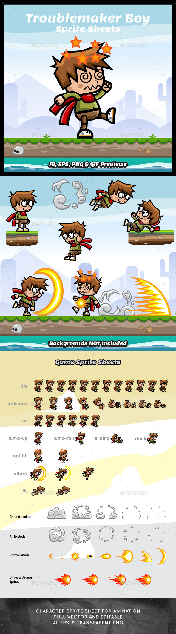 GraphicRiver Troublemaker Boy Game Asset Sprite Sheets 9290884 GraphicRiver Troublemaker Boy Game Asset Sprite Sheets 9290884