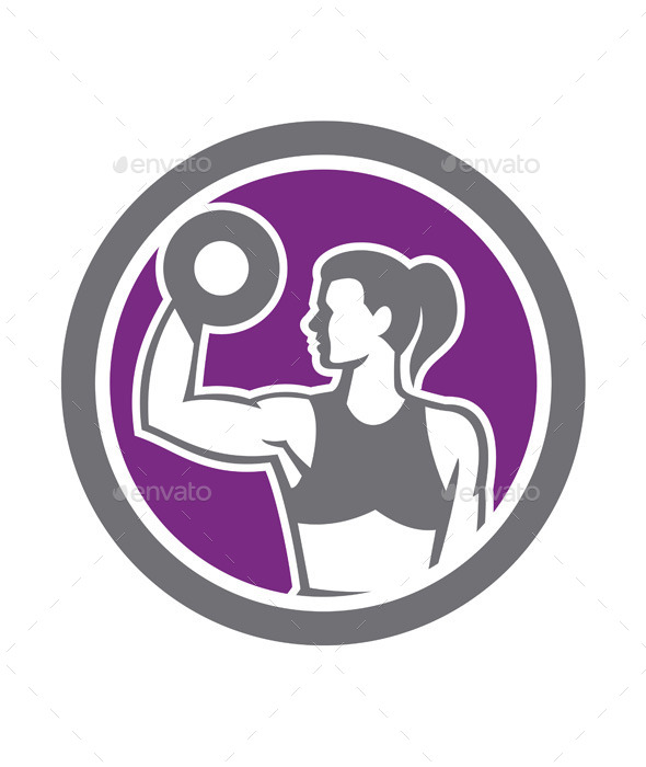 GraphicRiver Woman Lifting Dumbbell Weight Retro 9290926 GraphicRiver Woman Lifting Dumbbell Weight Retro 9290926