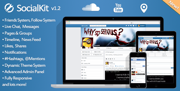 CodeCanyon - SocialKit v1.2.1 - Social Networking Platform