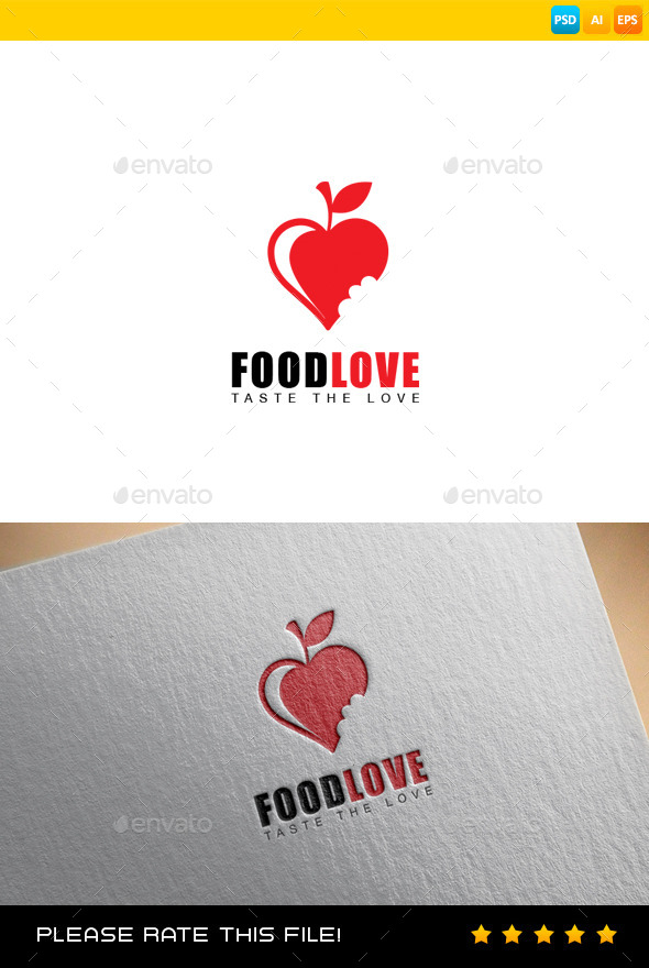 GraphicRiver Food Love Logo 9291086 GraphicRiver Food Love Logo 9291086
