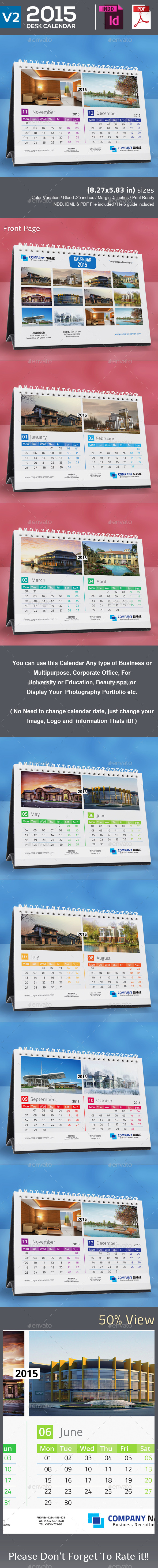 GraphicRiver 2015 Desk Calendar V2 9291425 GraphicRiver 2015 Desk Calendar V2 9291425