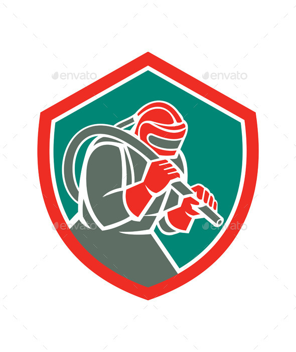 GraphicRiver Sandblaster Sandblasting Hose Shield Retro 9291782 GraphicRiver Sandblaster Sandblasting Hose Shield Retro 9291782