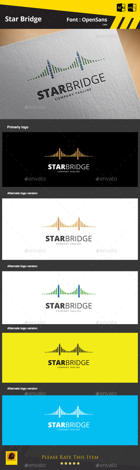 Star Bridge Logo Template