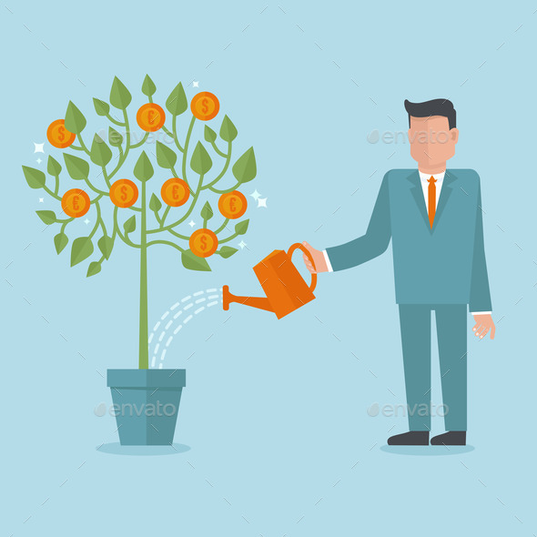 Investment concept in flat style (Misc) Photo Download