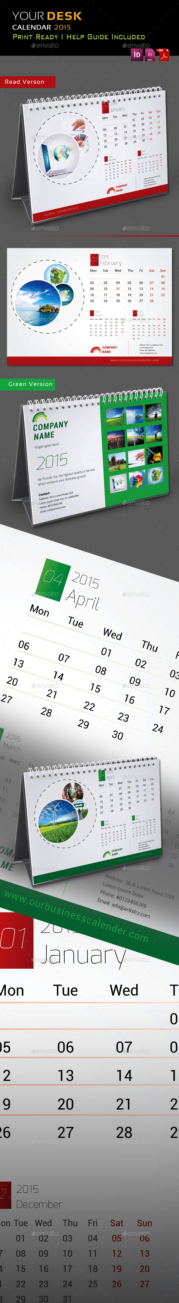 GraphicRiver Desk Calendar 2015 9225903 GraphicRiver Desk Calendar 2015 9225903