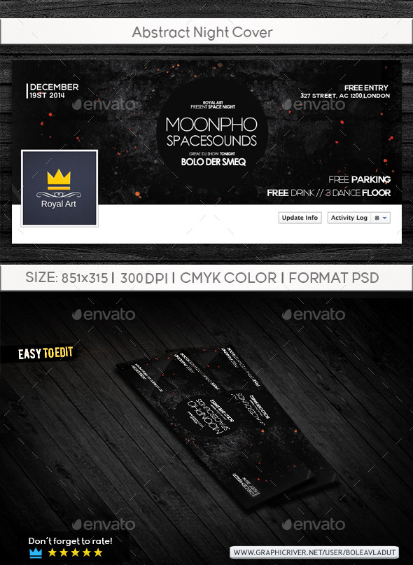 GraphicRiver Abstract Night Cover 9295198 GraphicRiver Abstract Night Cover 9295198