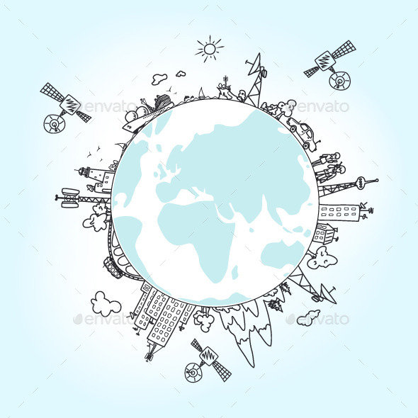 GraphicRiver Global Information Network on the Globe 9295212 GraphicRiver Global Information Network on the Globe 9295212