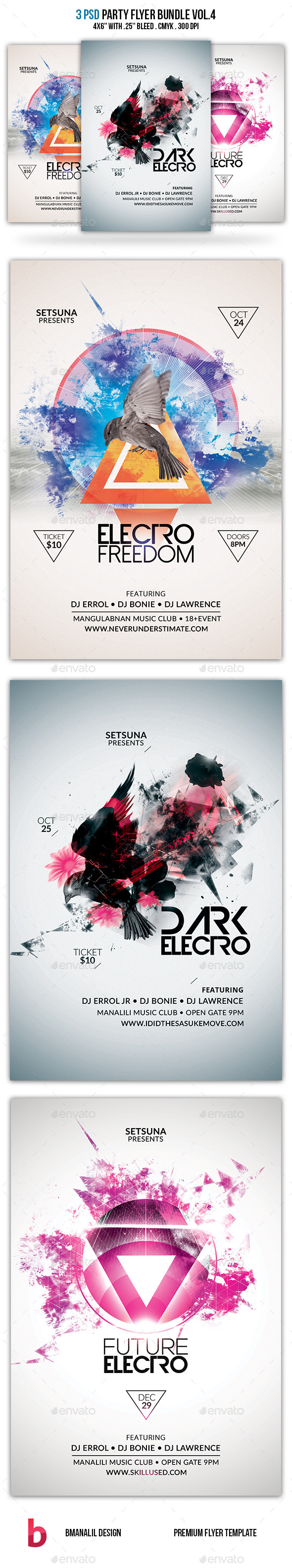 GraphicRiver Party Flyer Bundle Vol.4 9295219 GraphicRiver Party Flyer Bundle Vol.4 9295219