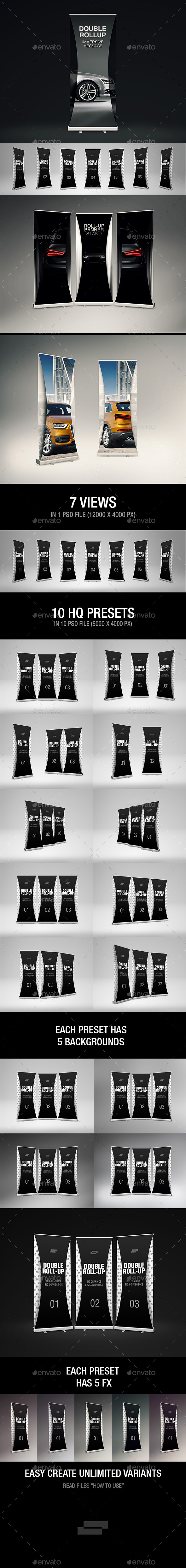 GraphicRiver Dual Roll Up Stand Banner Mock-Up 9296055 GraphicRiver Dual Roll Up Stand Banner Mock-Up 9296055