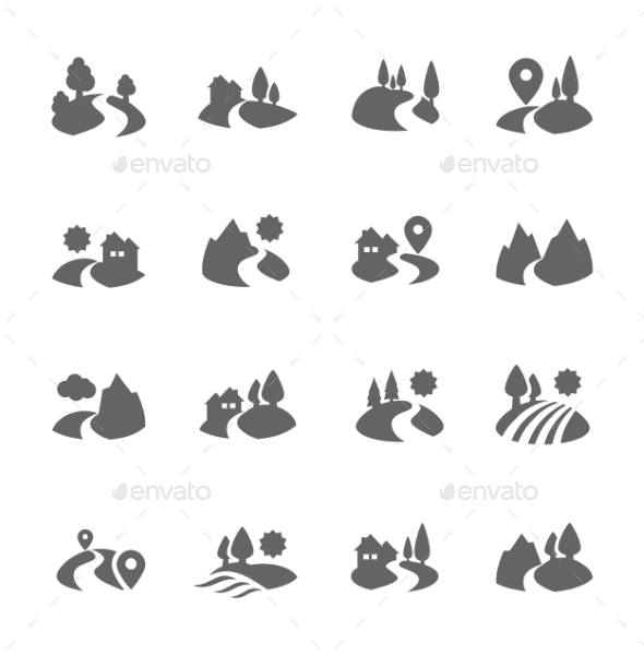 GraphicRiver Land Icons 9296353 GraphicRiver Land Icons 9296353