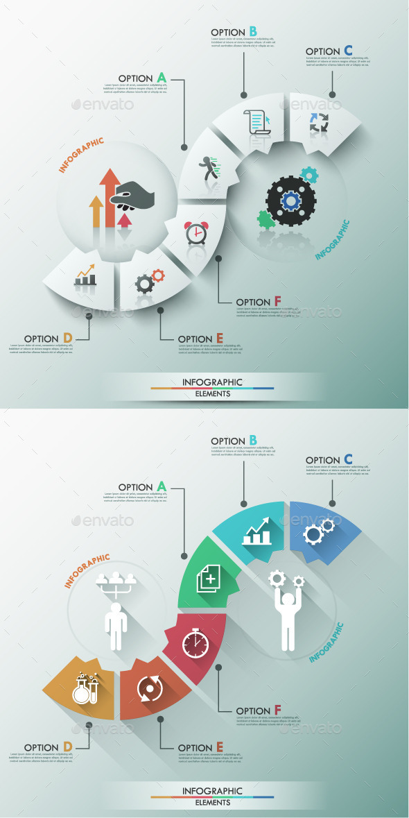 Modern Infographic Process Template (2 Items) (Infographics)