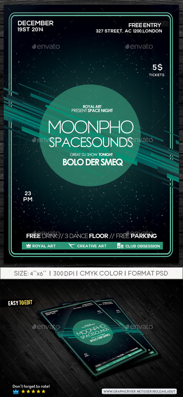 GraphicRiver Party Space Flyer 9296835 GraphicRiver Party Space Flyer 9296835