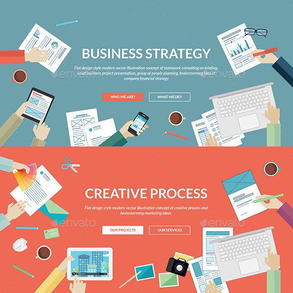 Flat Concepts for Business and Creative Process (Business)