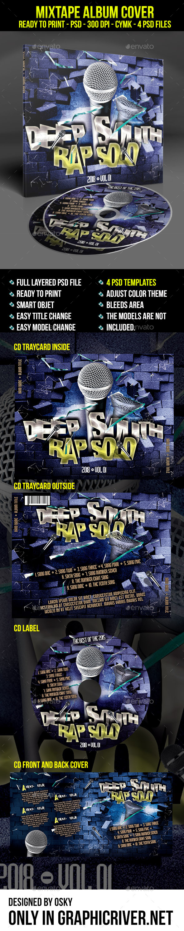 GraphicRiver Deep South Rap Solo Mixtape Cover 9265284 GraphicRiver Deep South Rap Solo Mixtape Cover 9265284