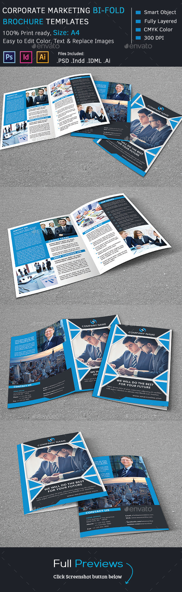 GraphicRiver Corporate Marketing Bi-Fold Brochure 9298986 GraphicRiver Corporate Marketing Bi-Fold Brochure 9298986