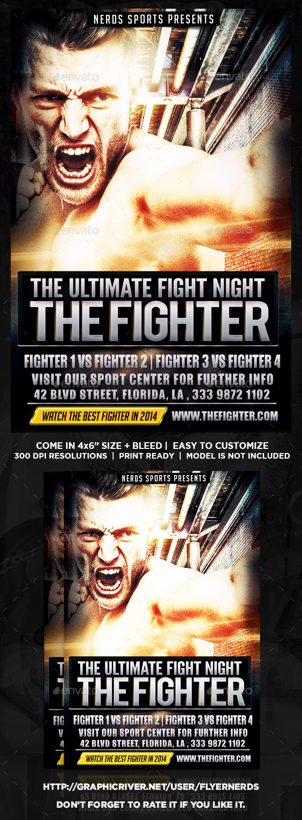 The Fighter Fight Night Flyer (Sports)