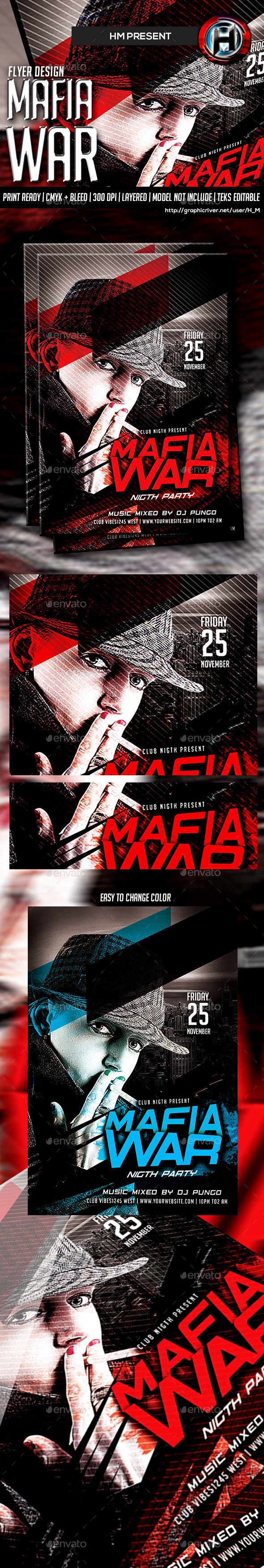 Mafia War Party | Flyer Template (Events)